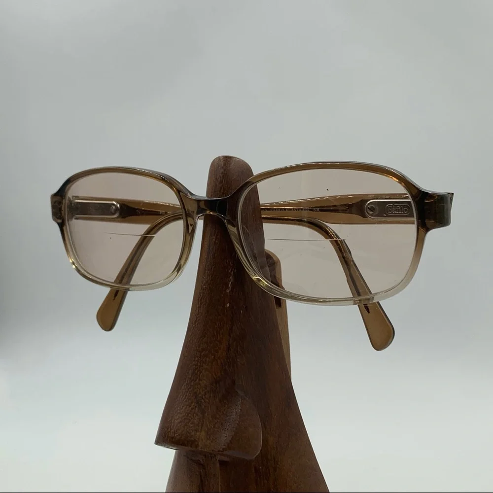 Vintage Safilo Elasta Brown Translucent Oval Frame